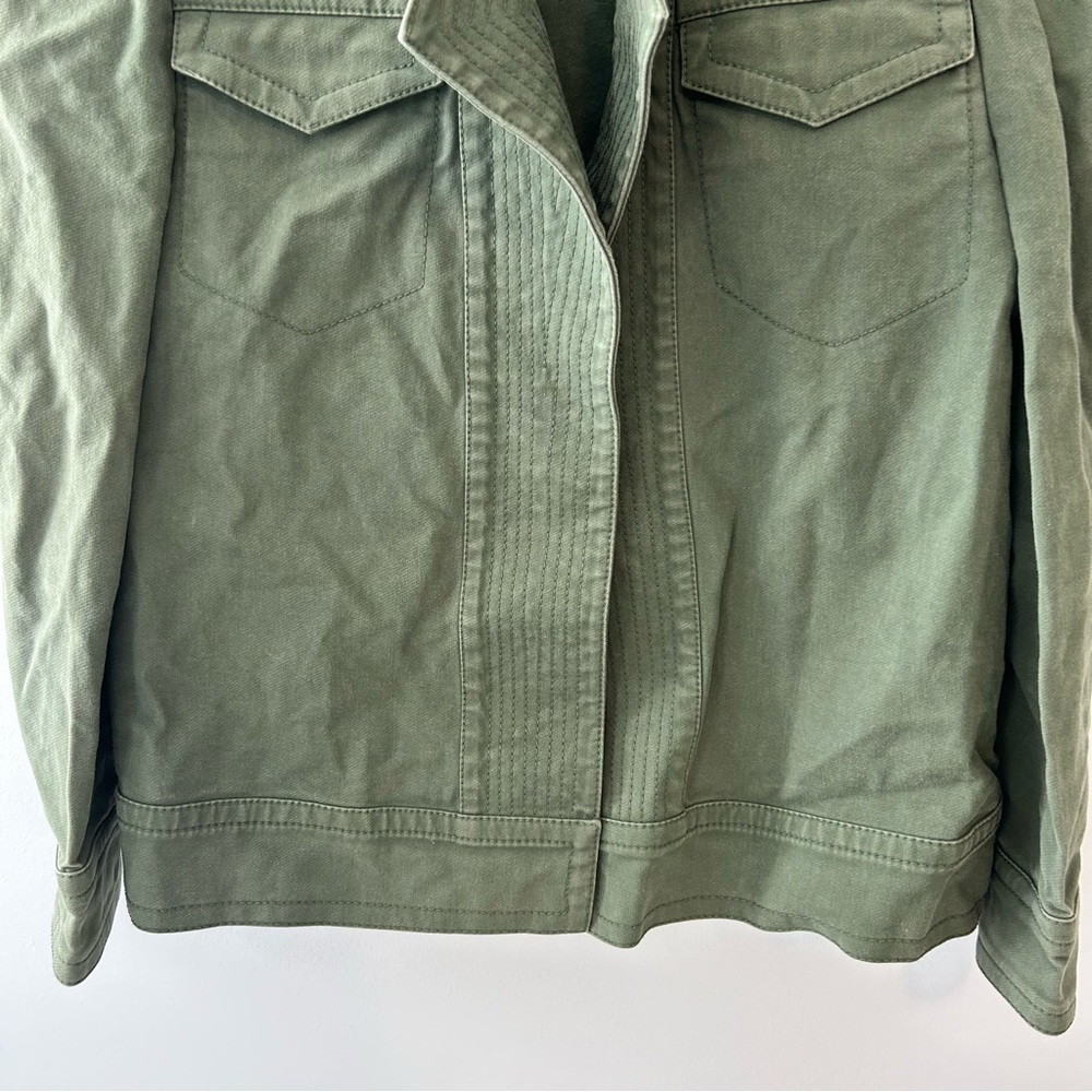 Derek Lam 10 Crosby Green Army Cropped Cargo Jacket Size 4 - Picture 6 of 12